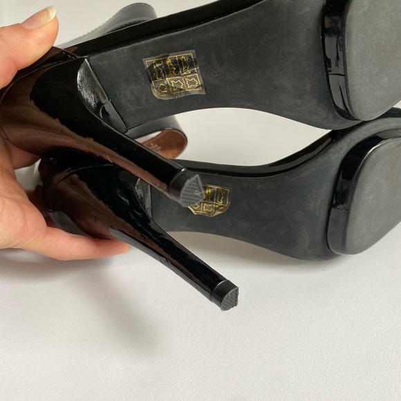 NWOT Jeffrey Campbell Black Suede & Leather Solitaire Heels - Size 8 - Picture 8 of 11